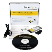 Picture of StarTech.com 1 Port Flush Mount ExpressCard SuperSpeed USB 3.0 Card Adapter with UASP Support
