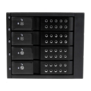 Picture of StarTech.com 4 Bay Aluminum Trayless Hot Swap Mobile Rack Backplane for 3.5in SAS II/SATA III - 6 Gbps HDD