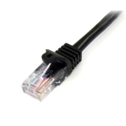 Picture of StarTech.com Cat5e Ethernet Patch Cable with Snagless RJ45 Connectors - 0.5 m, Black