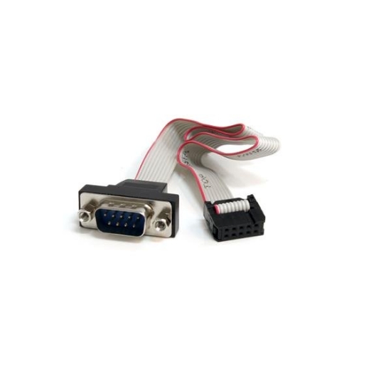 Picture of StarTech.com 16in 9 Pin Serial Male to 10 Pin Motherboard Header Panel Mount Cable