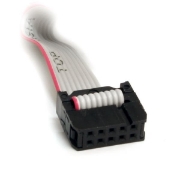 Picture of StarTech.com 16in 9 Pin Serial Male to 10 Pin Motherboard Header Panel Mount Cable