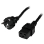 Afbeeldingen van StarTech.com 2m Computer Stroomkabel, 16AWG, EU Schuko naar C19, 16A 250V, Zwart, AC Vervangkabel, Printer Voedingskabel, PC Power Supply Kabel, TV/Monitor Electriciteitssnoer, UL-Listed