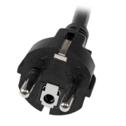 Picture of StarTech.com 2m (6ft) Computer Power Cord, 16AWG, EU Schuko to C19, 16A 250V, Black Replacement AC Power Cord, Printer Power Cord, PC Power Supply Cable, Monitor Power Cable - UL Listed