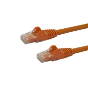 Picture of StarTech.com 10m CAT6 Ethernet Cable - Orange CAT 6 Gigabit Ethernet Wire -650MHz 100W PoE RJ45 UTP Network/Patch Cord Snagless w/Strain Relief Fluke Tested/Wiring is UL Certified/TIA