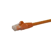 Picture of StarTech.com 10m CAT6 Ethernet Cable - Orange CAT 6 Gigabit Ethernet Wire -650MHz 100W PoE RJ45 UTP Network/Patch Cord Snagless w/Strain Relief Fluke Tested/Wiring is UL Certified/TIA
