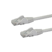 Picture of StarTech.com 100ft CAT6 Ethernet Cable - White CAT 6 Gigabit Ethernet Wire -650MHz 100W PoE RJ45 UTP Network/Patch Cord Snagless w/Strain Relief Fluke Tested/Wiring is UL Certified/TIA