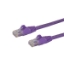 Picture of StarTech.com 50cm CAT6 Ethernet Cable - Purple CAT 6 Gigabit Ethernet Wire -650MHz 100W PoE RJ45 UTP Network/Patch Cord Snagless w/Strain Relief Fluke Tested/Wiring is UL Certified/TIA