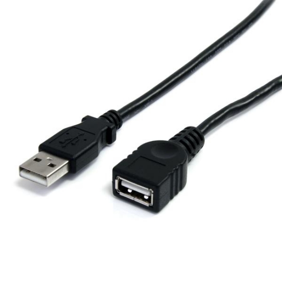 Picture of StarTech.com 10 ft Black USB 2.0 Extension Cable A to A - M/F