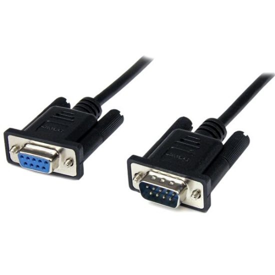 Picture of StarTech.com 2m Black DB9 RS232 Serial Null Modem Cable F/M