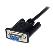 Picture of StarTech.com 2m Black DB9 RS232 Serial Null Modem Cable F/M