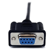 Picture of StarTech.com 2m Black DB9 RS232 Serial Null Modem Cable F/M
