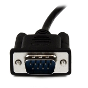 Picture of StarTech.com 2m Black DB9 RS232 Serial Null Modem Cable F/M