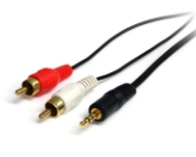 Picture of StarTech.com 3 ft Stereo Audio Cable - 3.5mm Male to 2x RCA Male