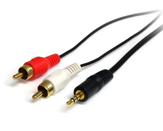 Picture of StarTech.com 3 ft Stereo Audio Cable - 3.5mm Male to 2x RCA Male