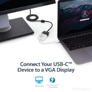 Picture of StarTech.com USB-C to VGA Adapter - White