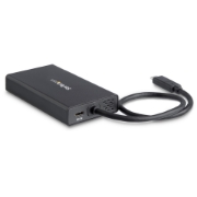 Picture of StarTech.com USB-C Multiport Adapter - USB-C Travel Docking Station with 4K HDMI - 60W Power Delivery Pass-Through, GbE, 2pt USB-A 3.0 Hub - Portable Mini USB Type-C Dock for Laptop