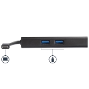 Picture of StarTech.com USB-C Multiport Adapter - USB-C Travel Docking Station with 4K HDMI - 60W Power Delivery Pass-Through, GbE, 2pt USB-A 3.0 Hub - Portable Mini USB Type-C Dock for Laptop