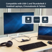 Picture of StarTech.com USB-C Multiport Adapter - USB-C Travel Docking Station with 4K HDMI - 60W Power Delivery Pass-Through, GbE, 2pt USB-A 3.0 Hub - Portable Mini USB Type-C Dock for Laptop