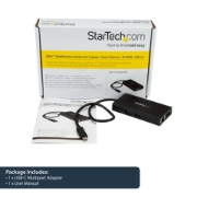Picture of StarTech.com USB-C Multiport Adapter - USB-C Travel Docking Station with 4K HDMI - 60W Power Delivery Pass-Through, GbE, 2pt USB-A 3.0 Hub - Portable Mini USB Type-C Dock for Laptop
