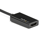 Picture of StarTech.com DisplayPort to HDMI Adapter - 4K 60Hz Active DP 1.4 to HDMI 2.0 Video Converter - DP to HDMI Monitor/TV/Display Cable Adapter Dongle - Latching DP Connector