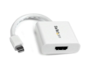 Picture of StarTech.com Mini DisplayPort to HDMI Adapter - mDP to HDMI Video Converter - 1080p - Mini DP or Thunderbolt 1/2 Mac/PC to HDMI Monitor/Display/TV - Passive mDP 1.2 to HDMI Dongle - White