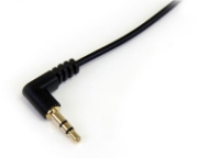 Picture of StarTech.com 1 ft Slim 3.5mm to Right Angle Stereo Audio Cable - M/M