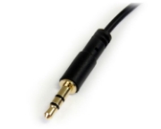 Picture of StarTech.com 1 ft Slim 3.5mm to Right Angle Stereo Audio Cable - M/M
