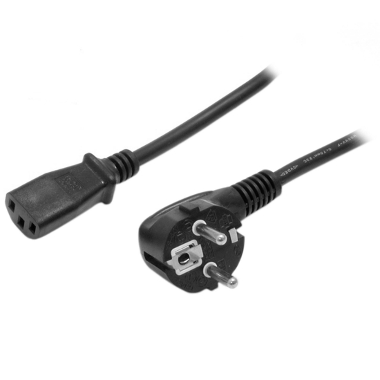 Picture of StarTech.com 2m (6ft) Computer Power Cord, 18AWG, EU Schuko to C13 Power Cord, 250V 10A, Black Replacement AC Cord, TV/Monitor Power Cable, Schuko CEE 7/7 to IEC 60320 C13 Power Cord - PC Power Supply Cable