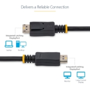 Picture of StarTech.com 3m (10ft) DisplayPort 1.2 Cable - 4K x 2K Ultra HD VESA Certified DisplayPort Cable - DP to DP Cable for Monitor - DP Video/Display Cord - Latching DP Connectors