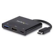 Picture of StarTech.com USB-C Multiport Adapter with HDMI - USB 3.0 Port - 60W PD - Black