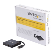 Picture of StarTech.com USB-C Multiport Adapter with HDMI - USB 3.0 Port - 60W PD - Black