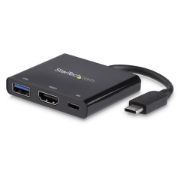 Picture of StarTech.com USB-C Multiport Adapter with HDMI - USB 3.0 Port - 60W PD - Black