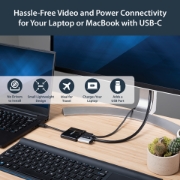 Picture of StarTech.com USB-C Multiport Adapter with HDMI - USB 3.0 Port - 60W PD - Black