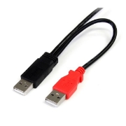 Picture of StarTech.com 3 ft USB Y Cable for External Hard Drive - Dual USB-A to Micro-B