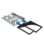 Picture of StarTech.com Dual 2.5" to 3.5" HDD Bracket for SATA Hard Drives - 2 Drive 2.5" to 3.5" Bracket for Mounting Bay