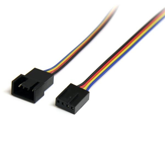 Picture of StarTech.com 12in 4 Pin Fan Power Extension Cable - M/F