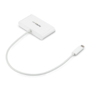 Picture of StarTech.com 3-Port USB-C Hub with Gigabit Ethernet - USB-C to 3x USB-A - USB 3.0 Hub - White~3-Port USB-C Hub with Gigabit Ethernet - USB-C to 3x USB-A - USB 3.0 Hub - 5Gbps - White