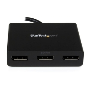 Picture of StarTech.com 3-Port Multi Monitor Adapter - DisplayPort 1.2 MST Hub to Dual 4K 30Hz & 1x 1080p - Video Splitter for Extended Desktop Mode on Windows PCs Only - DP to 3x DP Monitors