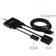 Picture of StarTech.com 3-Port Multi Monitor Adapter - DisplayPort 1.2 MST Hub to Dual 4K 30Hz & 1x 1080p - Video Splitter for Extended Desktop Mode on Windows PCs Only - DP to 3x DP Monitors
