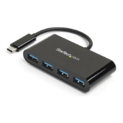 Picture of StarTech.com 4-Port USB-C Hub - USB-C to 4x USB-A - USB 3.0 Hub - Bus Powered~4-Port USB-C Hub - USB-C to 4x USB-A - USB 3.0 Hub - 5Gbps - Bus Powered