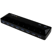 Picture of StarTech.com 10-Port USB 3.0 Hub with Charge and Sync Ports - 2 x 1.5A Ports~10-Port USB 3.0 Hub with Charge and Sync Ports - 5Gbps - 2 x 1.5A Ports