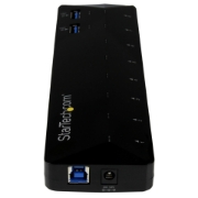 Picture of StarTech.com 10-Port USB 3.0 Hub with Charge and Sync Ports - 2 x 1.5A Ports~10-Port USB 3.0 Hub with Charge and Sync Ports - 5Gbps - 2 x 1.5A Ports