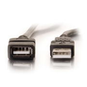 Picture of C2G 9.8ft (3m) USB 2.0 A Male to A Female Extension Cable - Black