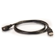 Picture of C2G 9.8ft (3m) USB 2.0 A Male to A Female Extension Cable - Black
