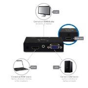 Picture of StarTech.com 2x1 HDMI + VGA to HDMI Converter Switch w/ Automatic and Priority Switching – 1080p