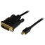 Afbeeldingen van StarTech.com 1 m lange Mini DisplayPort-naar-DVI-adapterconverterkabel Mini DP-naar-DVI 1920x1200 zwart