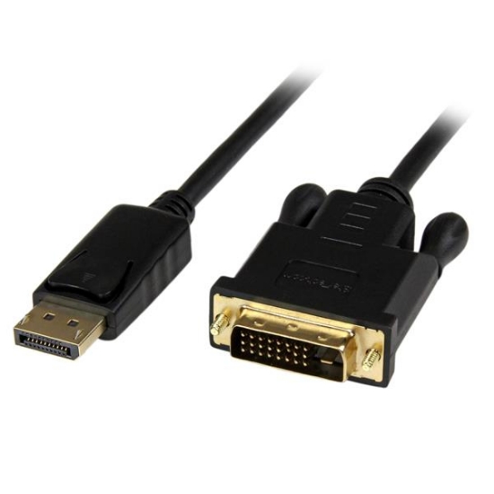 Picture of StarTech.com 6ft (1.8m) DisplayPort to DVI Cable - 1080p Video - Active DisplayPort to DVI Adapter Cable - DisplayPort to DVI-D Cable Single Link - DP 1.2 to DVI Monitor Cable Converter