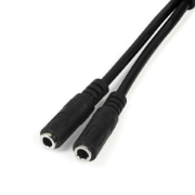 Picture of StarTech.com Headset adapter for headsets with separate headphone / microphone plugs - 3.5mm 4 position to 2x 3 position 3.5mm M/F