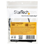 Picture of StarTech.com Headset adapter for headsets with separate headphone / microphone plugs - 3.5mm 4 position to 2x 3 position 3.5mm M/F