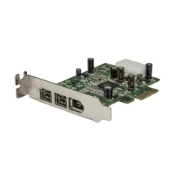 Picture of StarTech.com 3 Port 2b 1a Low Profile 1394 PCI Express FireWire Card Adapter